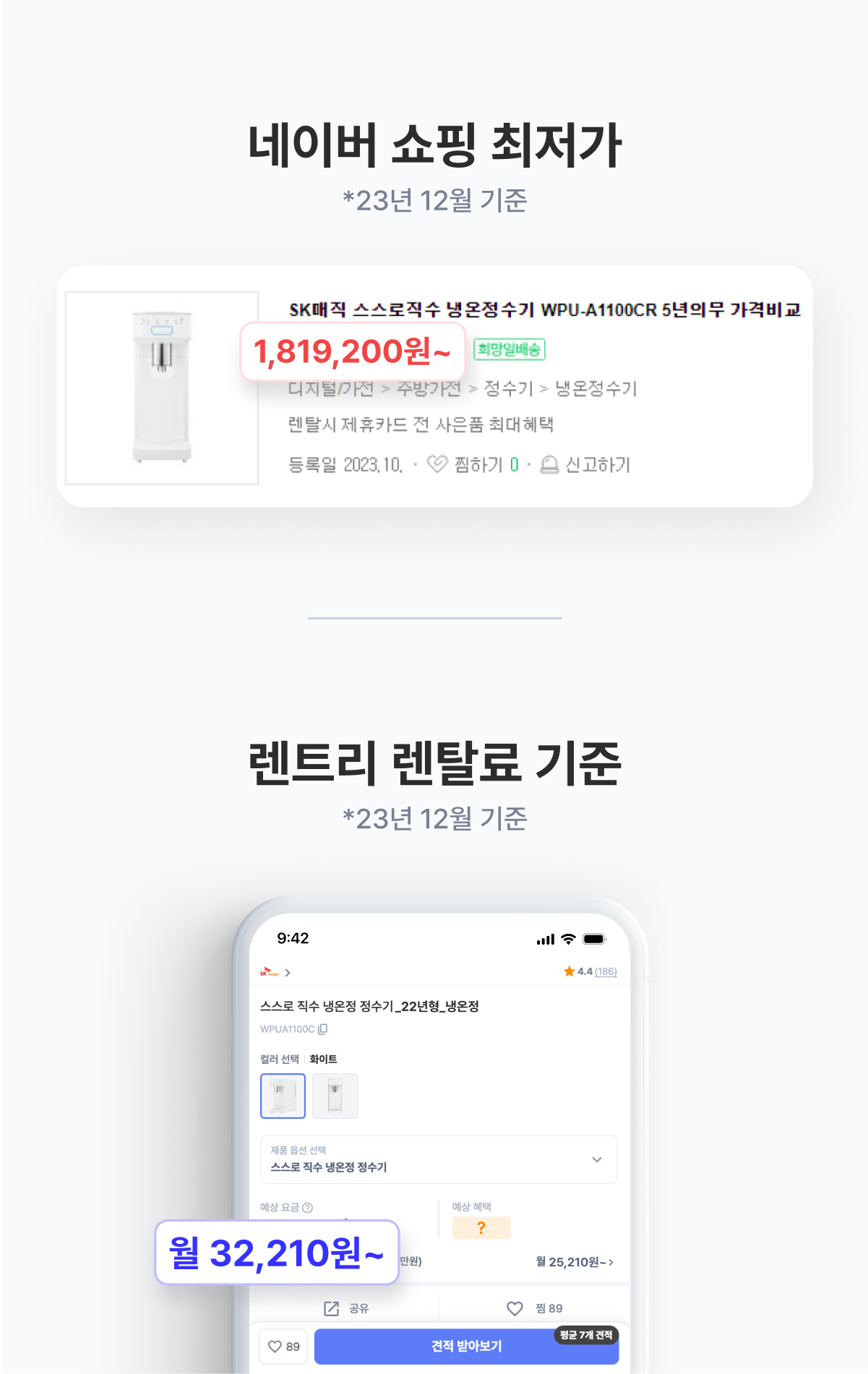 정수기 렌탈 vs 구매어떤 게 더 합리적일까요?
